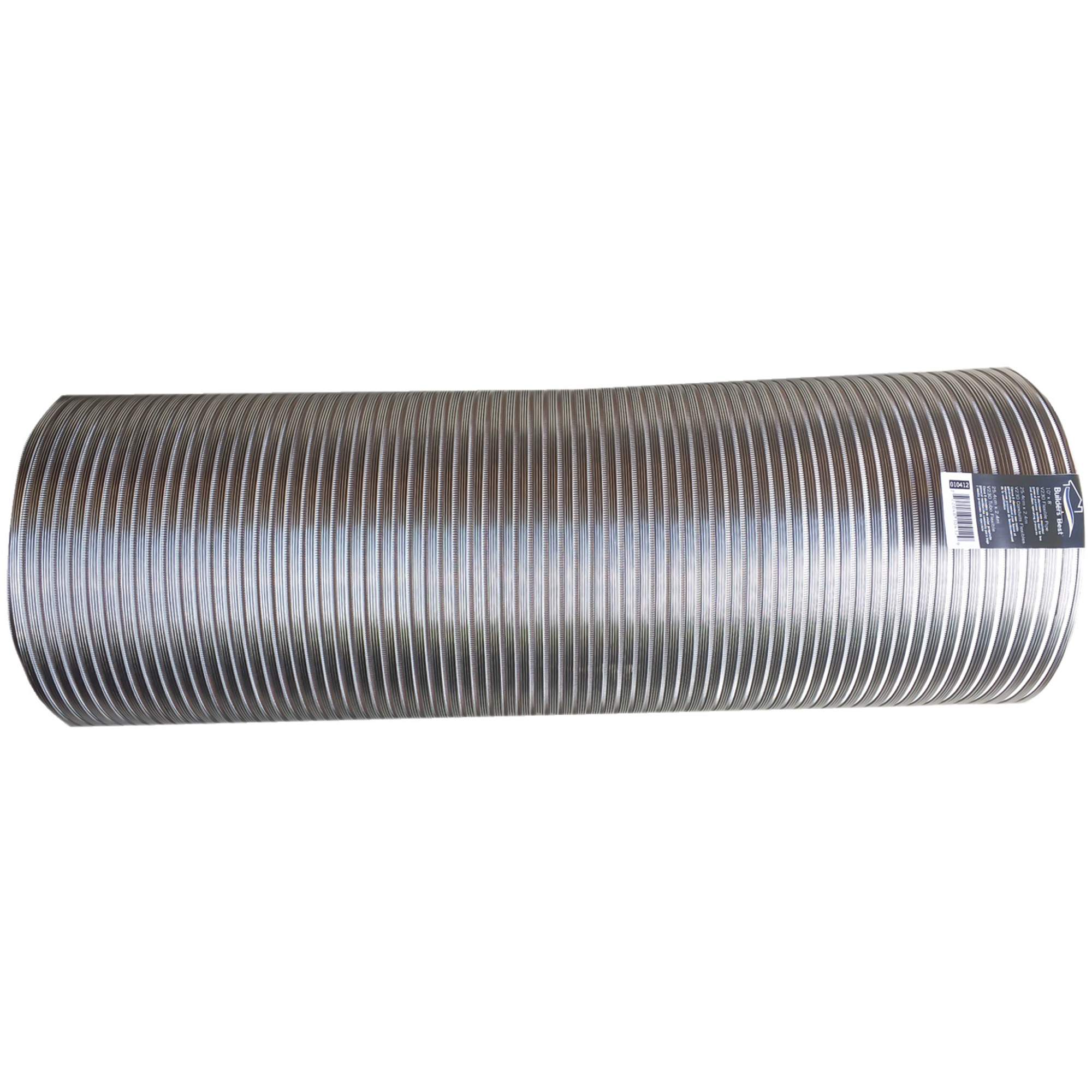 Builder's Best, Semi-Rigid Aluminum Duct, 10in. Diameter, 8ft., Material Aluminum, Model# 110412